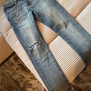 Men's Distressed purple brand jeans